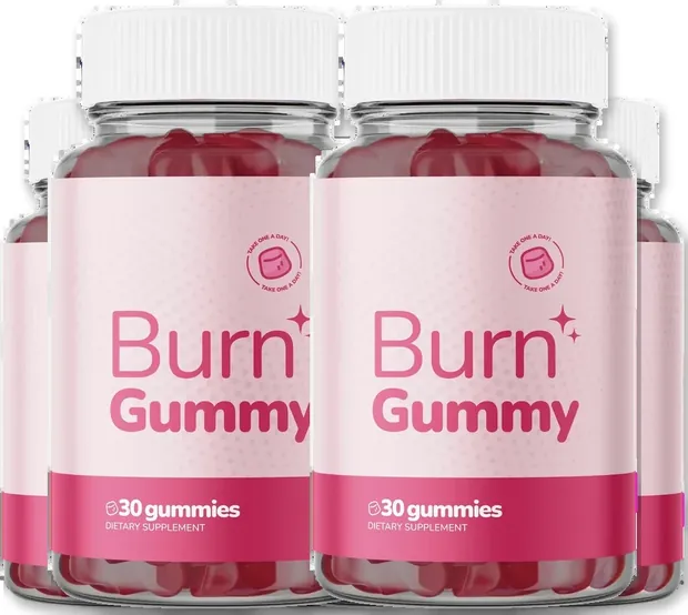 Six Burn Gummy bottles, a 180-day supply
